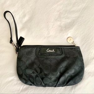 Coach Wristlet Black Leather